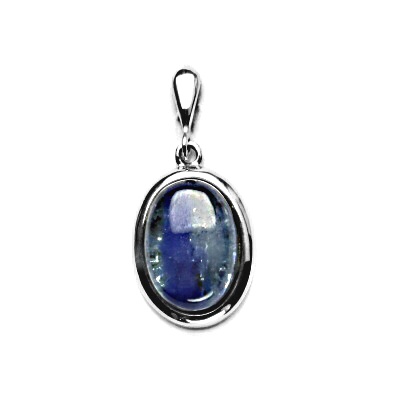 Zlatý přívěsek, přírodní kámen kyanit, bílé zlato - P 1454/22