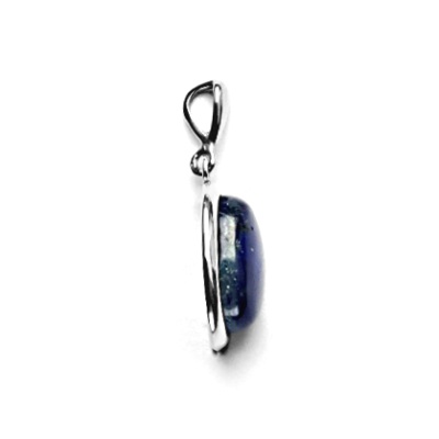 Zlatý přívěsek, přírodní kámen kyanit, bílé zlato - P 1454/22