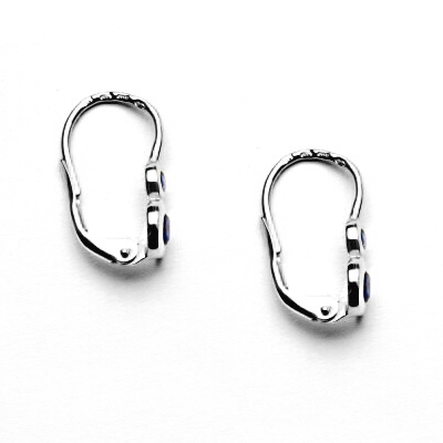 Zlaté náušnice, bílé zlato, zirkony spinel, NK 1122