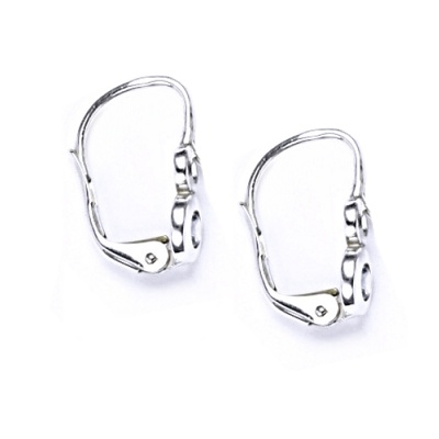 Zlaté náušnice, bílé zlato, zirkony akvamarin, NK 1122