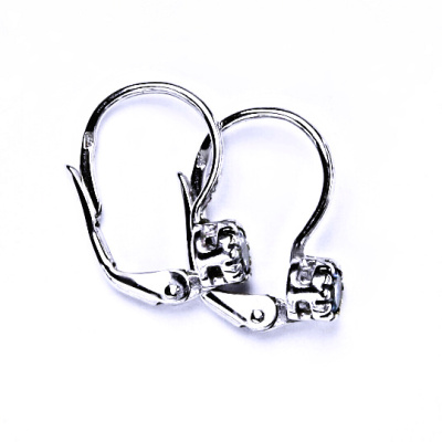 Zlaté náušnice, bílé i žluté zlato, zirkon akvamarin - VE 141