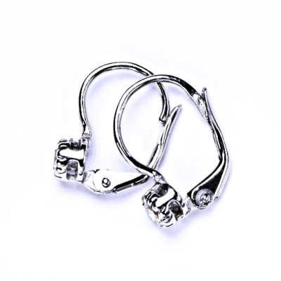 Zlaté náušnice, bílé i žluté zlato, čirý zirkon - VE 141