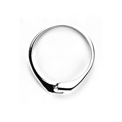 Zlatý prsten, čirý zirkon, bílé zlato - VR 214