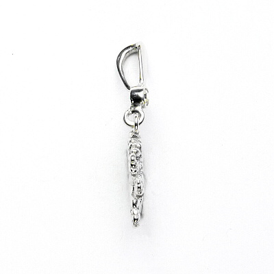 Zlatý přívěsek - Český lev, čirý zirkon, bílé i žluté zlato - P 826/40