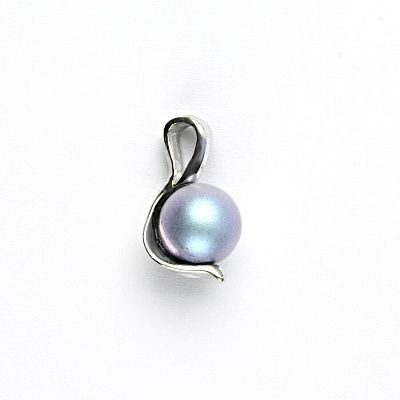 Stříbrný přívěsek, Swarovski perla iridescent light blue, P 1215
