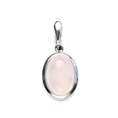 Stříbrný přívěsek, přírodní kámen růženín - P 1454/22