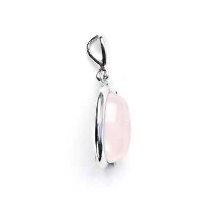 Zlatý přívěsek, bílé i žluté zlato, přírodní růženín - P 1454/22