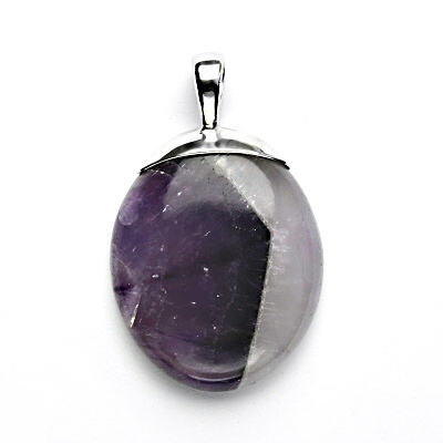 Stříbrný přívěsek, přírodní ametyst, 11,67 g