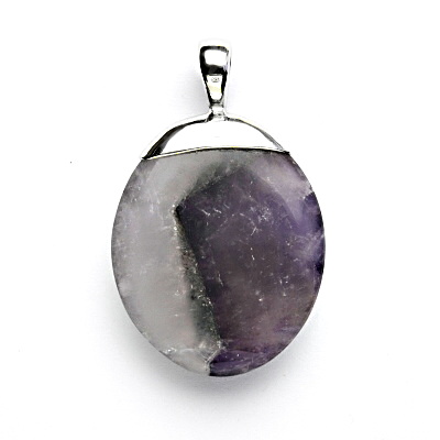 Stříbrný přívěsek, přírodní ametyst, 11,67 g