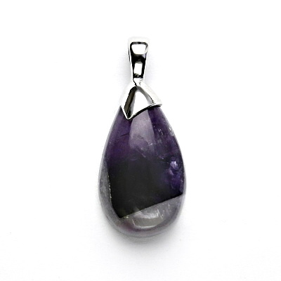 Stříbrný přívěsek, přírodní ametyst, 7,97 g