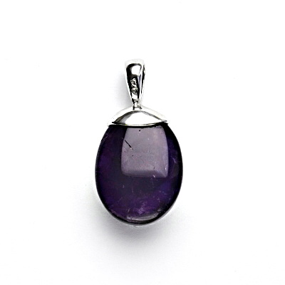Stříbrný přívěsek, přírodní ametyst, 4,59 g