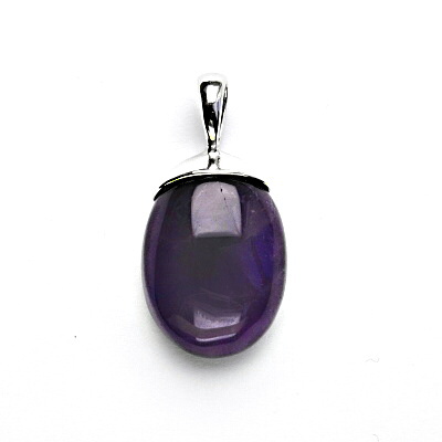 Stříbrný přívěsek, přírodní ametyst, 5,75 g