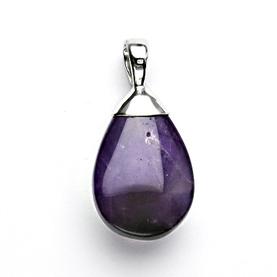Stříbrný přívěsek, přírodní ametyst, 7,25 g