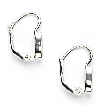 Stříbrné náušnice, zirkony rubín, VE 5