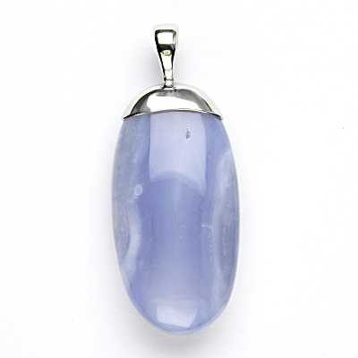 Stříbrný přívěsek, přírodní chalcedon, 16,54 g