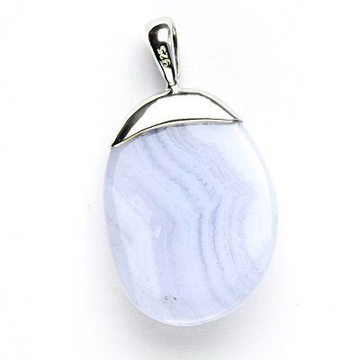 Stříbrný přívěsek, přírodní chalcedon, 6,44 g