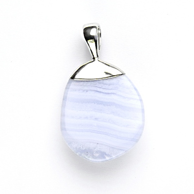 Stříbrný přívěsek, přírodní chalcedon, 7,57 g