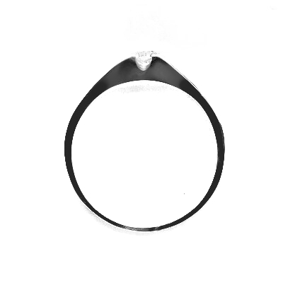 Stříbrný prsten s čirým zirkonem, T 1097