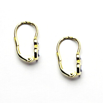 Sada zlatých šperků 1122 - NK, P, T/zirkony akvamarin, žluté zlato