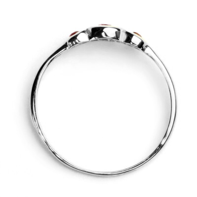 Sada zlatých šperků 1122 - NK, P, T/zirkony rubín, bílé zlato