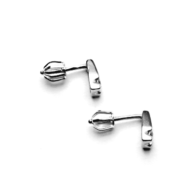 Sada zlatých šperků 1097 - NŠ, P, T/čiré zirkony, bílé zlato