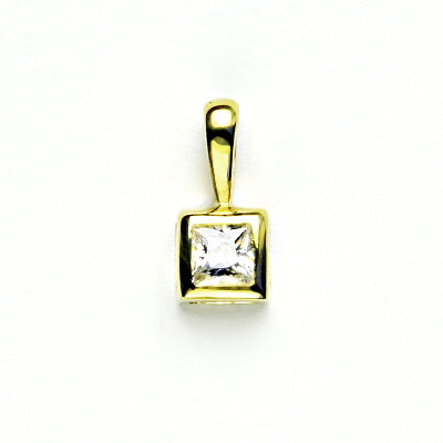 Sada zlatých šperků 1030/1031 - NŠ, P, T/čiré zirkony, žluté zlato