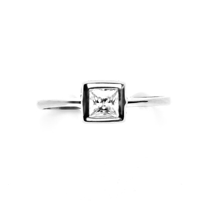 Sada zlatých šperků 1030/1031 - NŠ, P, T/čiré zirkony, bílé zlato