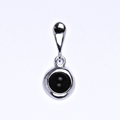 Zlatý přívěsek, bílé i žluté zlato, přírodní Onyx - P 1470/22