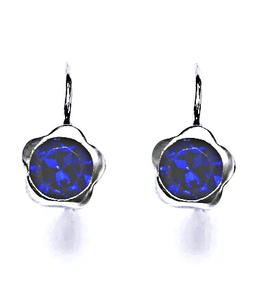 Zlaté náušnice kytička , bílé i žluté zlato , zirkon spinel - NK 1271