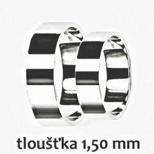 Snubní prsteny na zakázku žluté i bílé zlato, rovný profil 1.5mm
