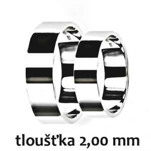 Snubní prsteny na zakázku žluté i bílé zlato, rovný profil 2 mm
