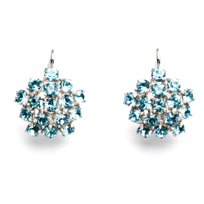 Náušnice s krystaly Swarovski Light turquise, NK 1342