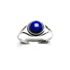 Stříbrný prsten, přírodní kámen lapis lazuli, T 1503