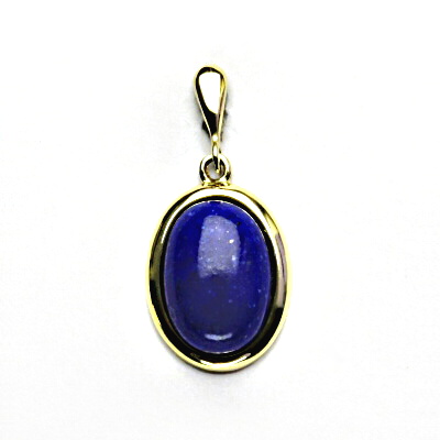Zlatý přívěsek, přírodní kámen lapis lazuli, žluté zlato - P 1454/22