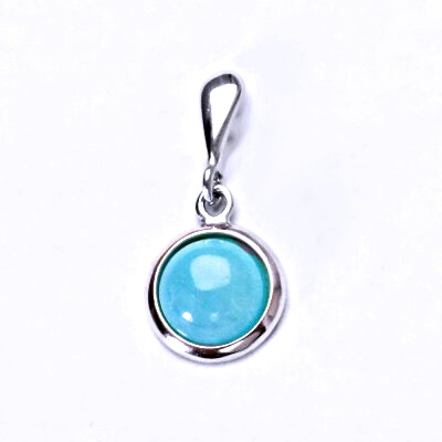 Zlatý přívěsek, bílé i žluté zlato , přírodní kámen Amazonit - P 1503/22 