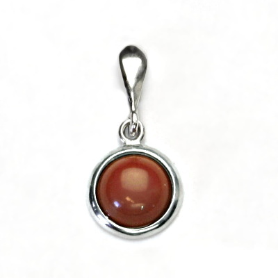 Zlatý přívěsek ,bílé i žluté zlato , přírodní kámen Karneol - P 1503/22 