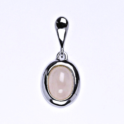 Zlatý přívěsek, přírodní Růženín 8x6 mm , bílé i žluté zlato - P 1355/22