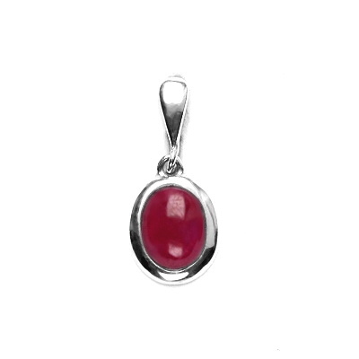 Zlatý přívěsek, přírodní Rubín AA+ 8x6 mm , bílé i žluté zlato - P 1355/22