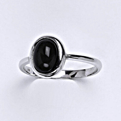 Zlatý prsten, přírodní Onyx , bílé i žluté zlato - T 1355