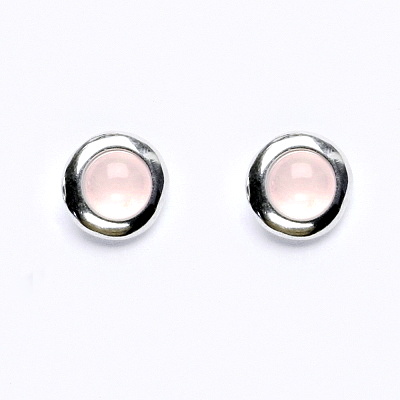 Zlaté náušnice, bílé i žluté zlato, přírodní Růženín , NŠ 1470