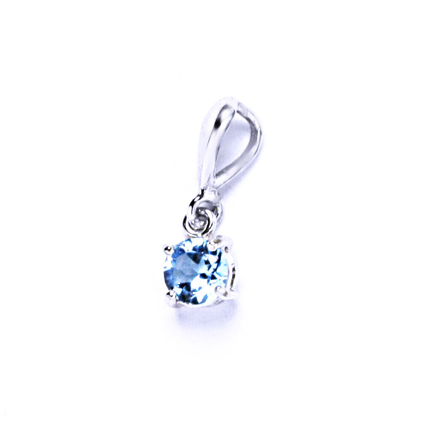 Zlatý přívěsek ,bílé i žluté zlato , přírodní topaz swiss - P 1251/22