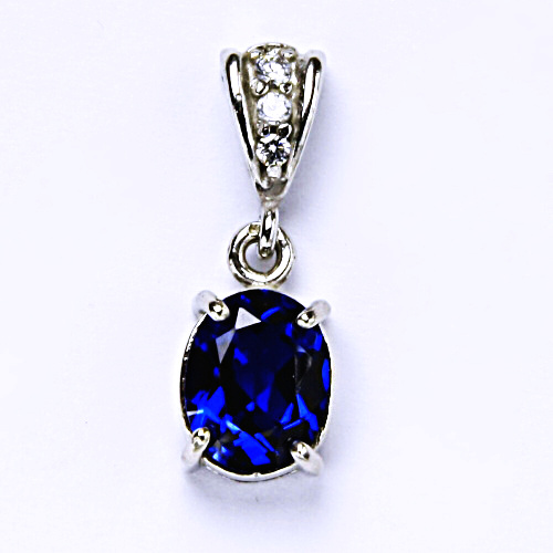 Zlatý přívěsek, spinel zirkon, bílé i žluté zlato, přívěsek ze zlata, P 1242/2