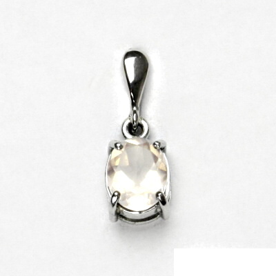 Zlatý přívěsek, bílé i žluté zlato, přírodní růženín 9x7 mm, P 1244/22