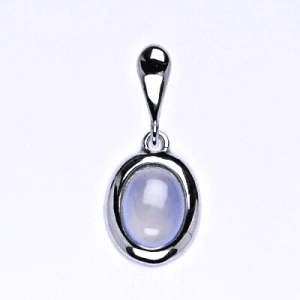 Stříbrný přívěsek, přírodní chalcedon 8x6 mm - P 1355/22 poslední kus