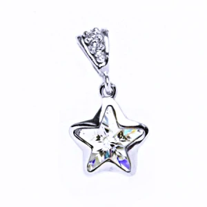 Stříbrný přívěsek , Swarovski krystal hvězda čirá - P 1325/2