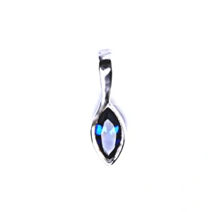 Zlatý přívěsek, bílé i žluté zlato , zirkon spinel markýza - P 1078
