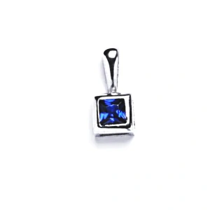 Zlatý přívěsek ,bílé i žluté zlato , zirkon spinel čtverec - P 1031