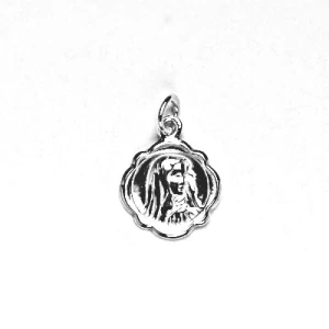 Zlatý přívěsek medailon Madonka ,bílé zlato -  P 123
