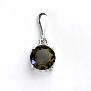 Stříbrný přívěsek, přírodní záhněda, přívěšek ze stříbra, P 1357 