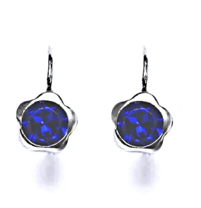 Zlaté náušnice kytička , bílé i žluté zlato , zirkon spinel - NK 1271
